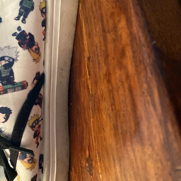 2007 Hot Topic Naruto Shippuden Low Top Sneakers white & black GUC size 7 - Picture 6 of 8